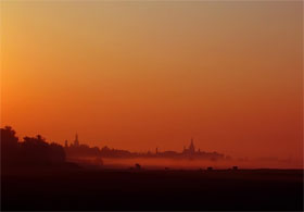 Broumov at sunrise