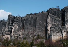 Martin's wall in Teplice rocks